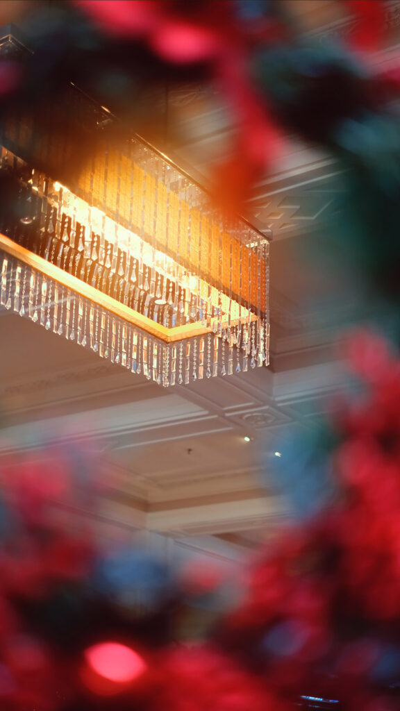 A photo of the Christmas dining setup at Hyatt Hotel Canberra.