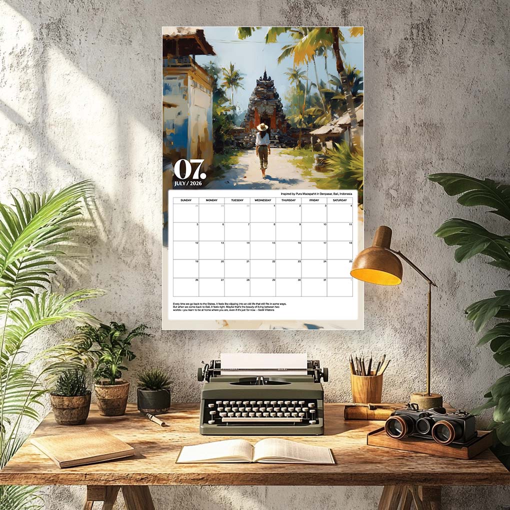 2026 Wanderlust Calendar (US & CA) — view 4