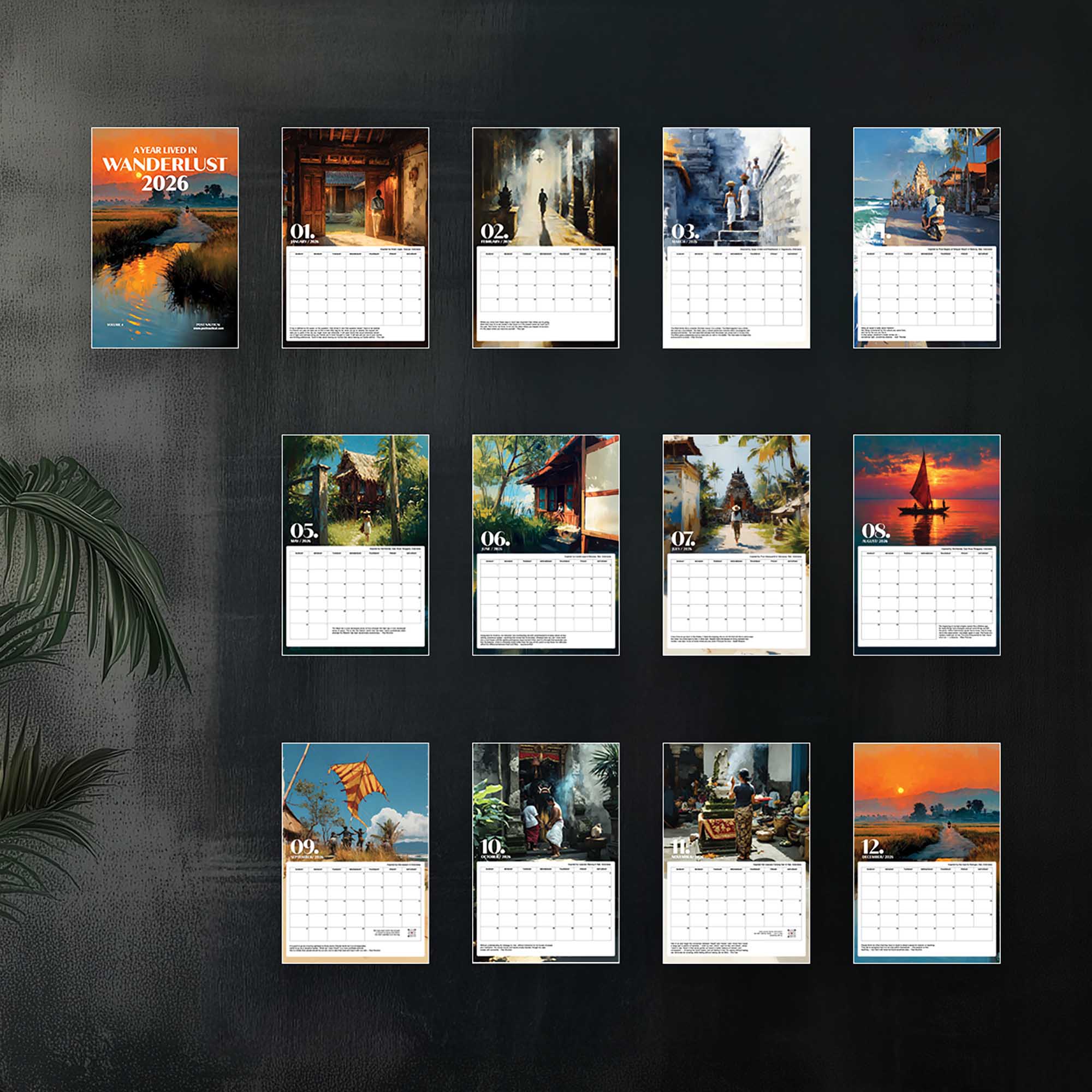 2026 Wanderlust Calendar (US & CA) — view 2
